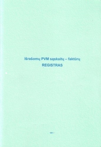 0720_061 Išrašomų PVM sąskaitų faktūrų registras, A4 (48) 0720-061 - Image 1