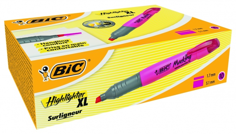 1 Bic Teksto žymeklis Highlighter XL 2-5 mm, rožinis 1 vnt. - Image 1