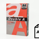 Spalvotas popierius Double A, 80g, A4, 500 lapų, Red