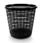 Šiukšlių dėžė Forpus 10l, juoda, plastikinė, su skylutėmis
