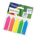 Indeksai Forpus, 12x44mm, spalvoti, plastikiniai, strėlytės (5x25)