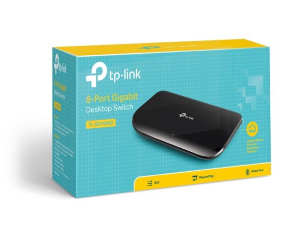 TP-Link TL-SG1008D 8-Port Gigabit Desktop Tinklo šakotuvas - Image 6
