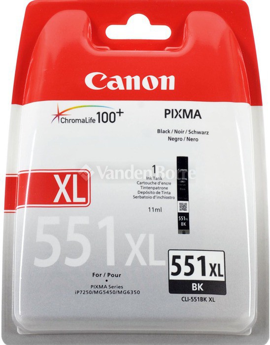 162CNCLI551KXL Kasetė Canon CLI-551XL BK 1125psl OEM - Image 1
