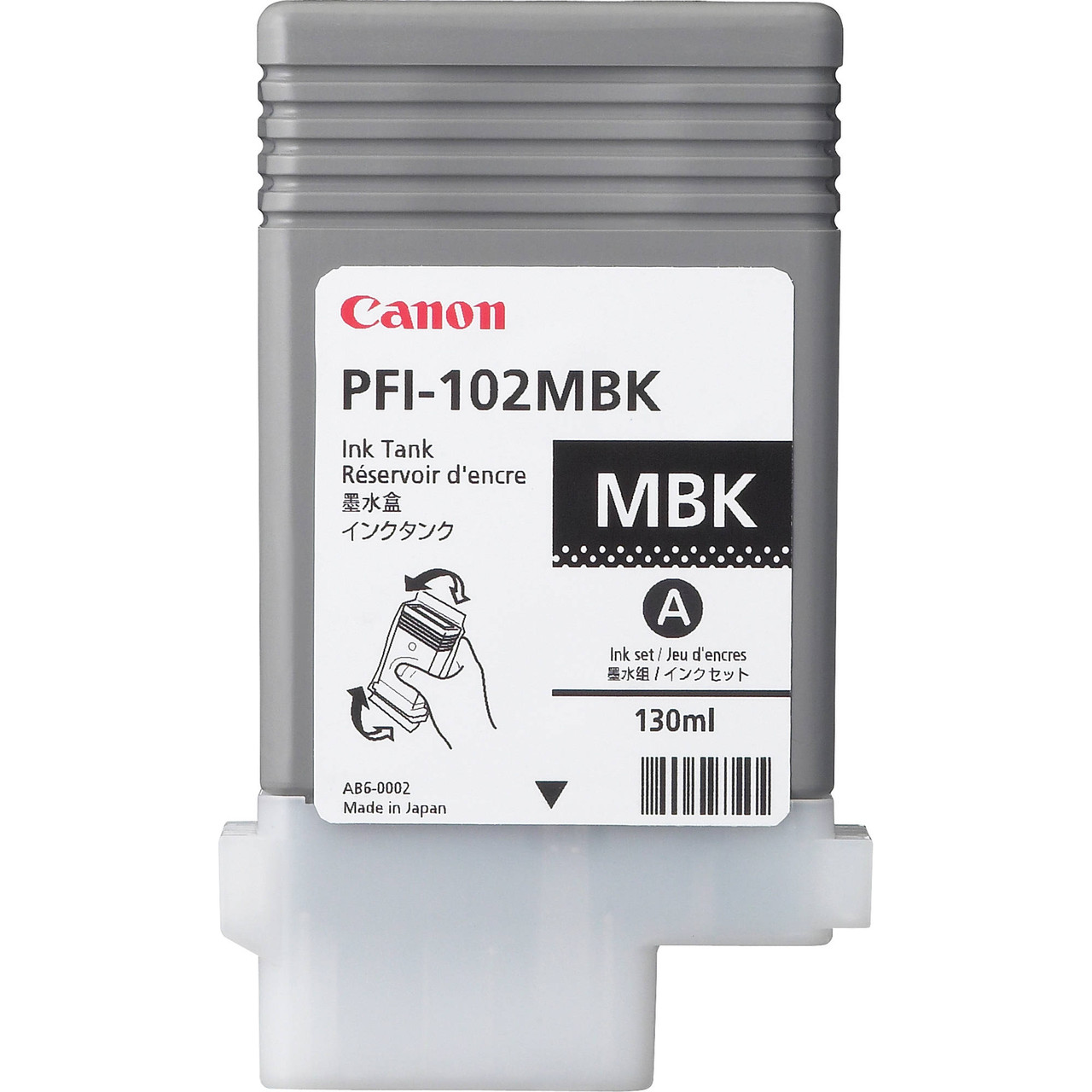 162CNPFI102MB Kasetė Canon PFI-102K mat (0894B001) Matt BK 130ml OEM - Image 1