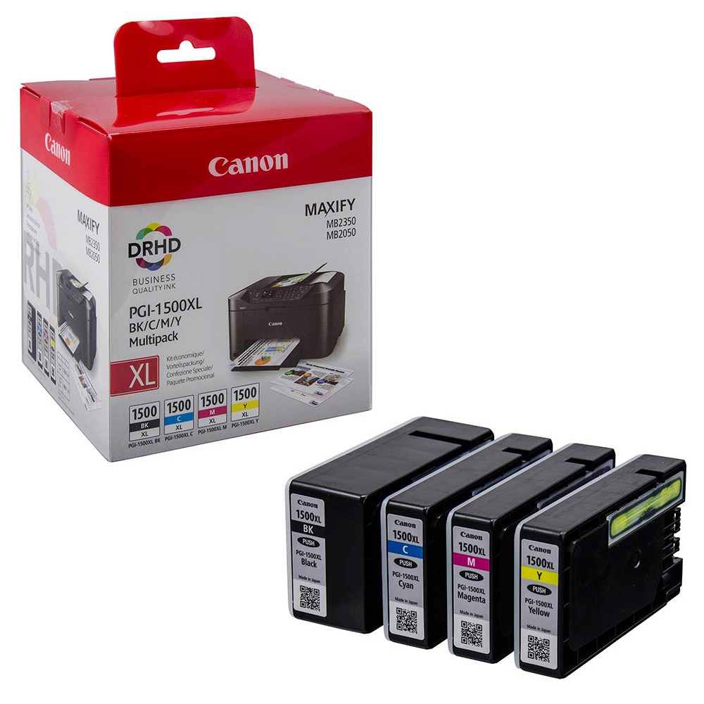 162CNPGI1500 Kasetė Canon PGI-1500XL B/C/M/Y (9182B010) OEM - Image 1