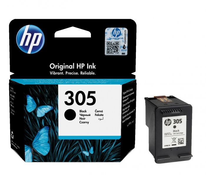 162HP3YM61AE Kasetė HP No.305 (3YM61AE) BK 120psl OEM - Image 1