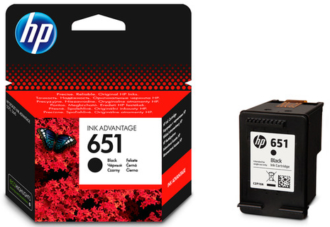 162HPC2P10AE Kasetė HP No.651 (C2P10AE) BK 600psl OEM - Image 1