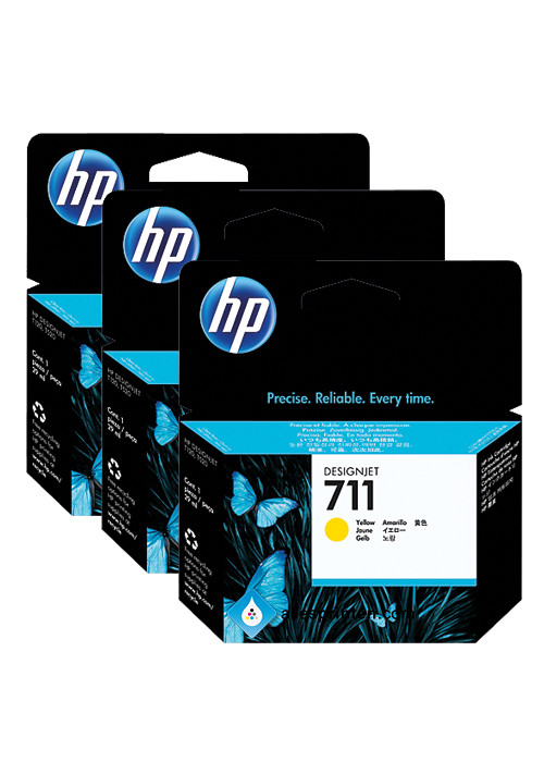 162HPCZ136A Kasetė HP No.711 (CZ136A) YL 29ml 3pack OEM - Image 1