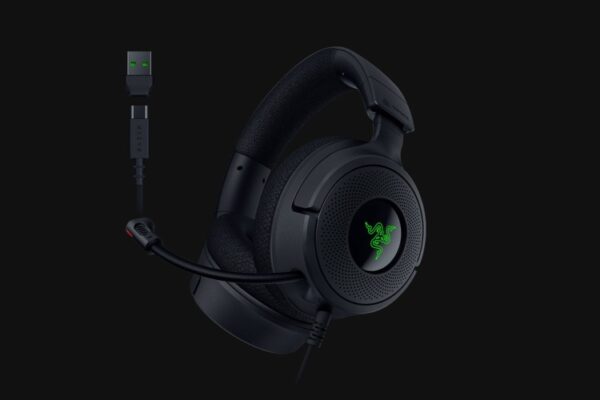 Razer Kraken V4 X Laidinės žaidimų ausinės, Juoda - Image 7