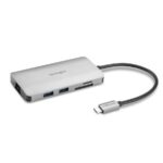 Kensington UH1400P Mobilusis šakotuvas/jungčių stotelė, 8-in-1 USB-C, Pilka