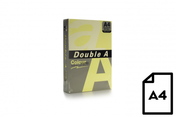 Spalvotas popierius Double A, 80g, A4, 500 lapų, Cheese - Image 2
