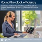 Poly Voyager 4320 MS Teams Belaidės ausinės, Bluetooth, USB-C, +BT700 dongle, +Charging Stand, Juoda - Image 13
