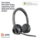 Poly Voyager 4320 MS Teams Belaidės ausinės, Bluetooth, USB-A, +BT700 dongle, Juoda - Image 14
