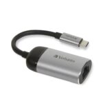 Verbatim 49146 USB-C to Gigabit Ethernet Adapteris, USB 3.1 GEN 1, Gigabit Ethernet, Pilka/Juoda - Image 7