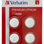 Verbatim 49533 Lithium baterijos CR2032 3V (4 vnt pakuotėje)
