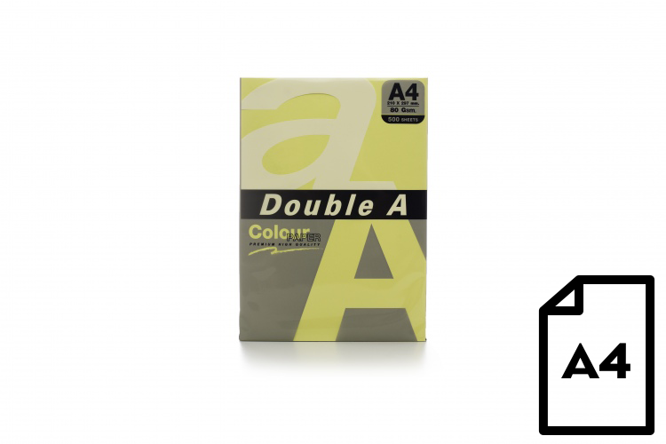 3 Spalvotas popierius Double A, 80g, A4, 500 lapų, Cheese - Image 1