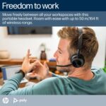 Poly Voyager 4320 MS Teams Belaidės ausinės, Bluetooth, USB-C, +BT700 dongle, +Charging Stand, Juoda - Image 11