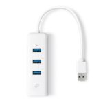 TP-Link UE330 USB 3.0 3-Port Šakotuvas ir Gigabit Ethernet Adapteris - Image 2