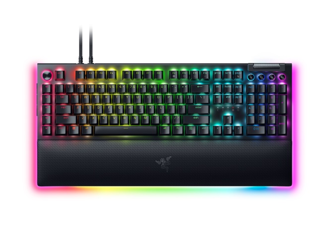 457ffb88-34de-4545-aaf6-350fe1471782 Razer BlackWidow V4 Pro Žaidimų klaviatūra laidinė, USB QWERTY, US, Green Switch, Juoda - Image 1