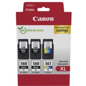 Canon PG-560XL/CL-561XL (3712C009) Rašalinių kasečių komplektas, BK/CMY