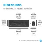 HP 330 Combo Belaidė klaviatūra + pelė RF Wireless US Int, Juoda - Image 5