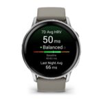 Garmin Venu 4 Išmanusis laikrodis 45 mm Silver / Silver Gray Silicone Band - Image 2