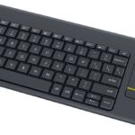 Logitech K400 Plus Touch Belaidė klaviatūra, RF Wireless, US, Juoda