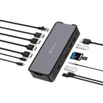 Verbatim 32171 CDS-15 USB-C Pro Jungčių stotelė 15 Ports, Pilka/Juoda - Image 6