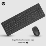 HP 330 Combo Belaidė klaviatūra + pelė RF Wireless US Int, Juoda - Image 3