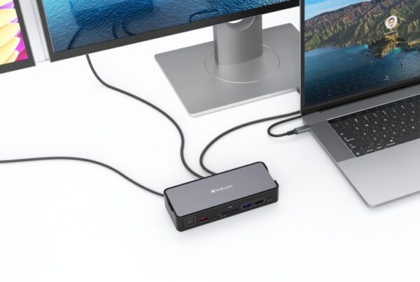 Verbatim 32171 CDS-15 USB-C Pro Jungčių stotelė 15 Ports, Pilka/Juoda - Image 4