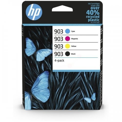 6zc73ae Hewlett-Packard kasečių rinkinys 903 (6ZC73AE), juoda, žydra, purpurinė, geltona kasetė - Image 1