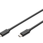 Digitus AK-300138-030-S USB-C Kabelis, USB-C 2.0 Male į USB-C 2.0 Male, 3 m, Juoda
