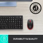 Logitech M190 Full-Size Belaidė pelė, RF Wireless, 1000 DPI, Raudona - Image 12