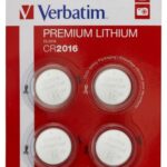 Verbatim 49531 Lithium baterijos CR2016 3V (4 vnt pakuotėje)