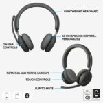 Logitech Zone Wireless 2 UC Belaidės ausinės, USB-C, USB-C Bluetooth receiver, Graphite - Image 11