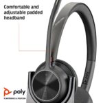 Poly Voyager 4320 UC Stereo Belaidės ausinės, Bluetooth, USB-A, +BT700 dongle,+Charging Stand, Juoda - Image 6