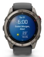 Garmin Fenix 8 Pro Išmanusis laikrodis 51 mm AMOLED Sapphire, Titanium, Graphite/Black silicone band - Image 9