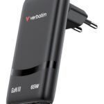 Verbatim 32354 Fold 'n' Go GaN Įkroviklis 65W 2-Port, USB-C, EU Plug, Juoda