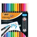 Bic Flomasteriai Intensity Dual Tip, dvipusiai, 12 spalvų rinkinys