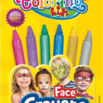 Kreidelės veidui dažyti Colorino Kids 6 blizgių spalvų