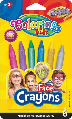 995f6e500642d01c12ed86b688b683fe Kreidelės veidui dažyti Colorino Kids 6 blizgių spalvų - Image 1