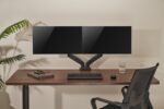 Up Up Premium Dual-Screen Monitoriaus laikiklis 17-32'', VESA 75x75, 100x100, Matinė juoda - Image 13