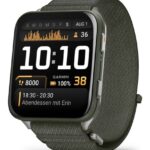 Garmin Venu X1 Išmanusis laikrodis Moss, Titanium Caseback / Moss ComfortFit Nylon Band