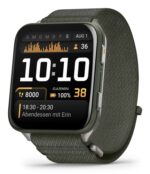 Garmin Venu X1 Išmanusis laikrodis Moss, Titanium Caseback / Moss ComfortFit Nylon Band