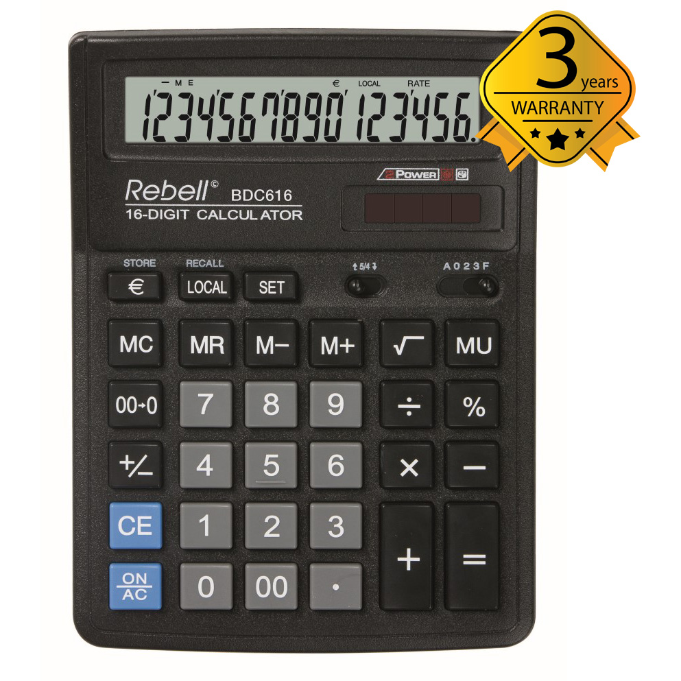 Calculator_Desktop_Rebell_BDC616_1 Skaičiuotuvas stalinis Rebell BDC616 - Image 1