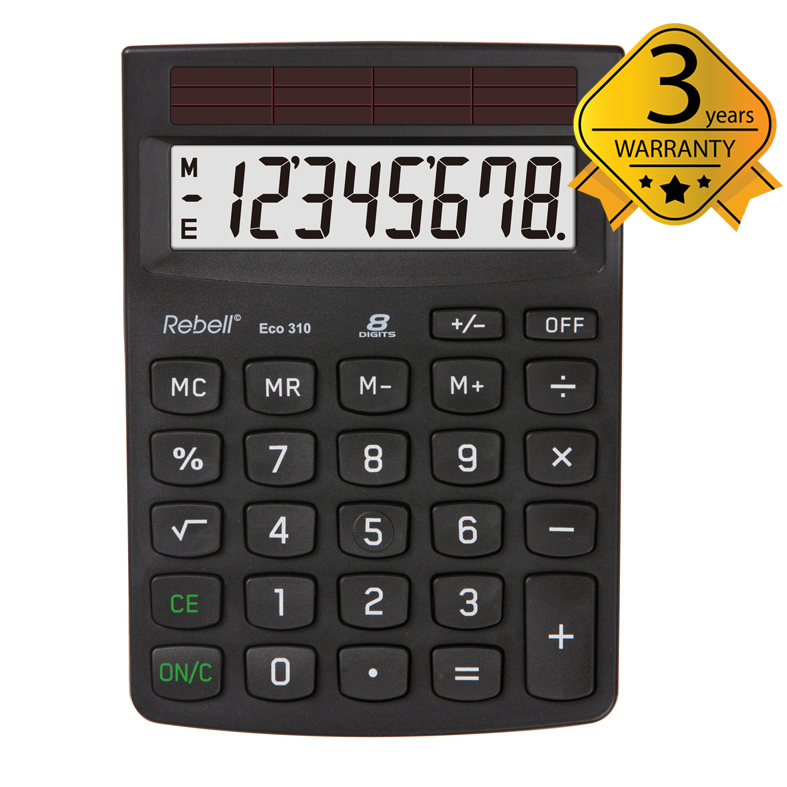 Calculator_Semi_Desktop_Rebell_ECO310_1 Skaičiuotuvas mažas stalinis Rebell ECO310 - Image 1