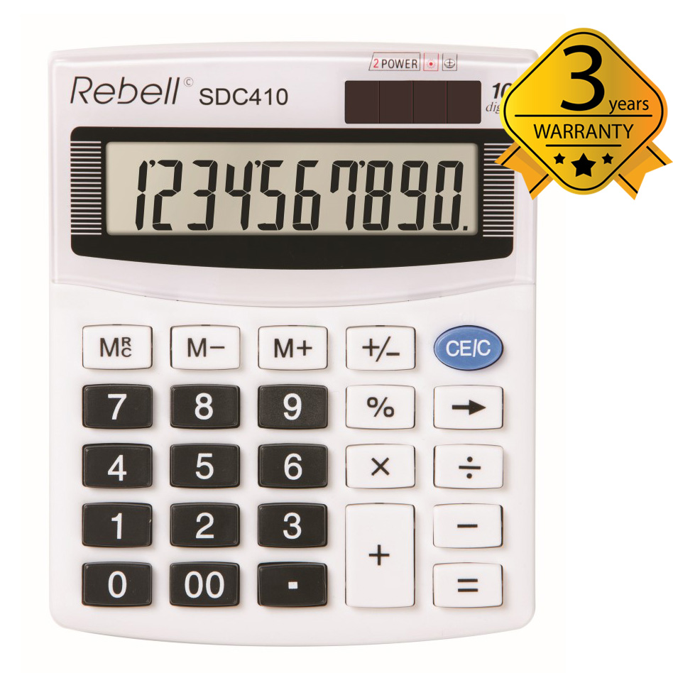 Calculator_Semi_Desktop_Rebell_SDC410_1 Skaičiuotuvas mažas stalinis Rebell SDC410 - Image 1