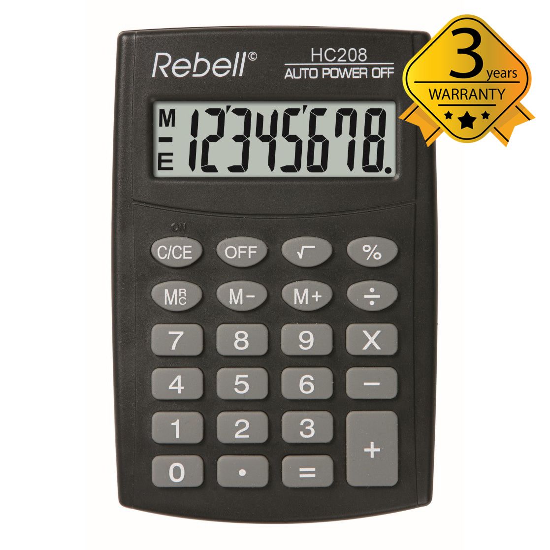 Calculator_pocket_Rebell_HC208_1 Skaičiuotuvas kišeninis Rebell HC208 - Image 1