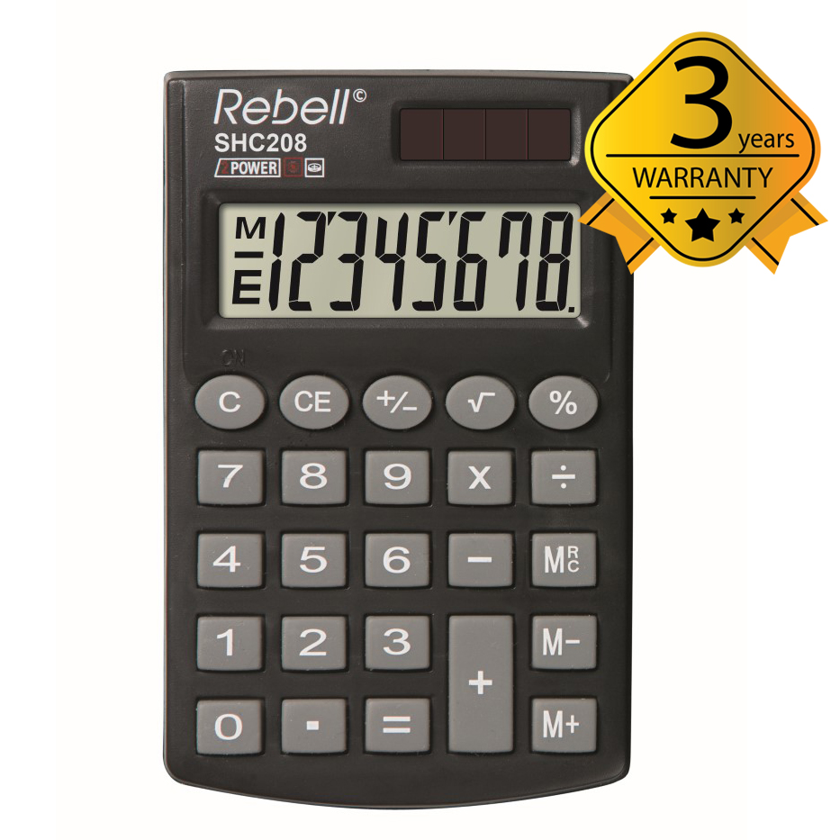 Calculator_pocket_Rebell_SHC208_1 Skaičiuotuvas kišeninis Rebell SHC208 - Image 1