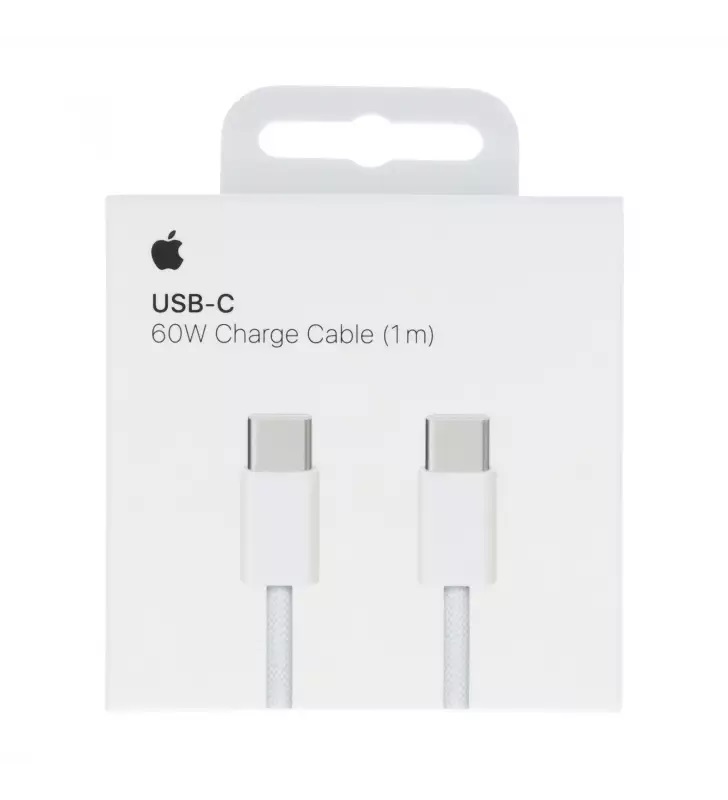 Charger_cable_Apple_MQKJ3ZM_A_USB_C_to_USB_C_1m_WH Įkroviklio laidas Apple MQKJ3ZM/A USB-C to USB-C 1m WH - Image 1